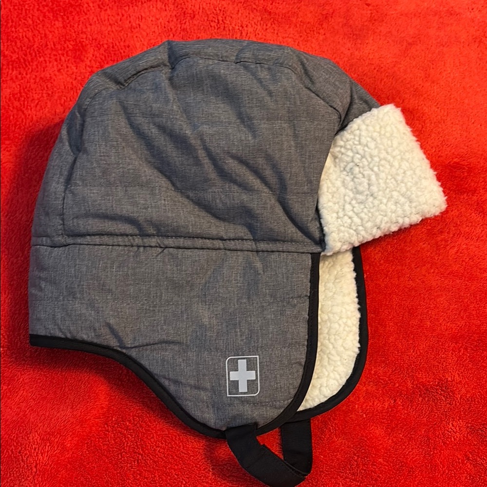 Swiss Tech Gray Winter Hat with White Lining